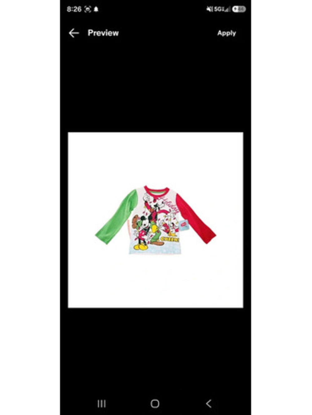 Disney Mickey & Friends Holiday Long Sleeve Shirt 3T